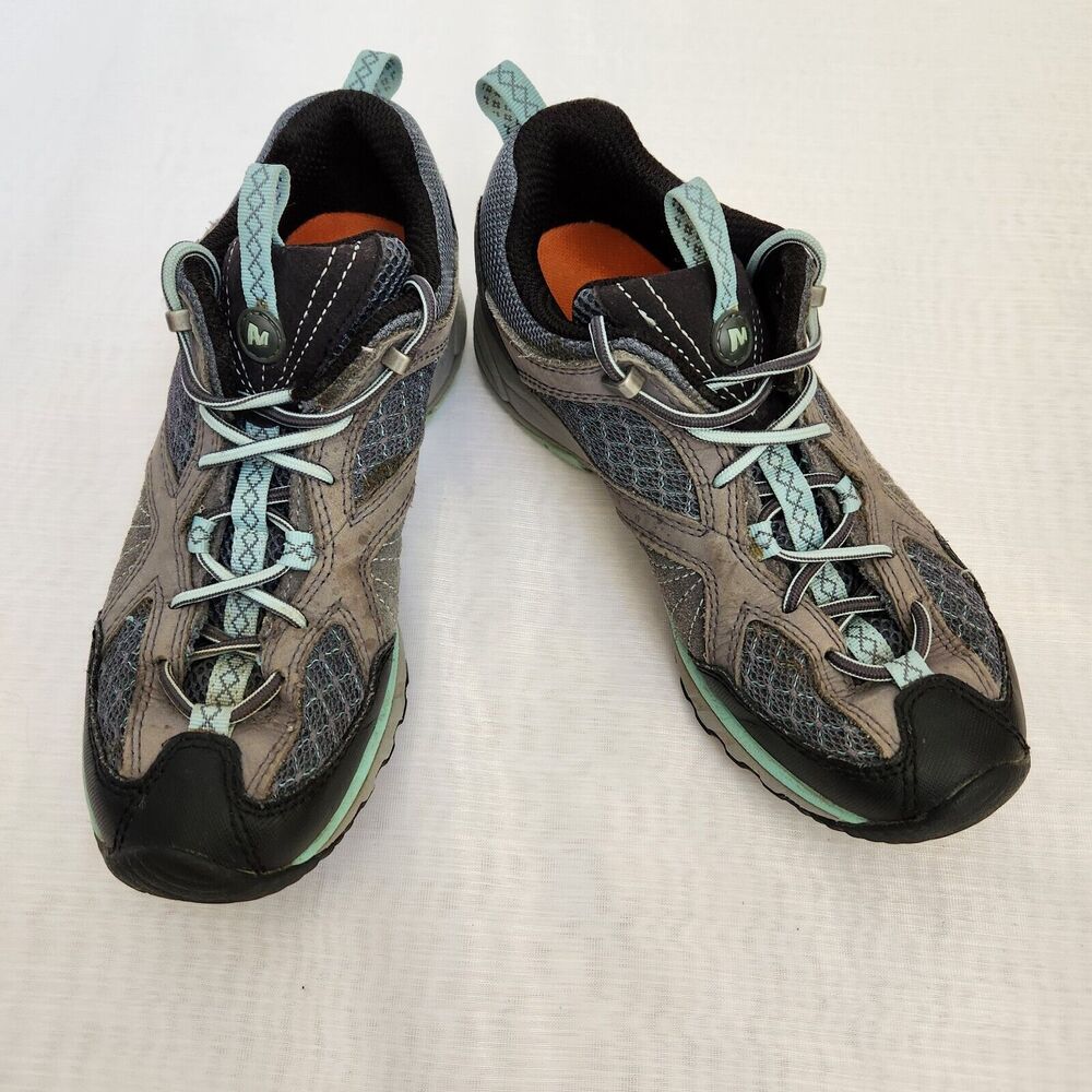 Merrell Sneakers Women 6 Sedona Sage Hiking Shoes Gray Blue Outdoors Performance